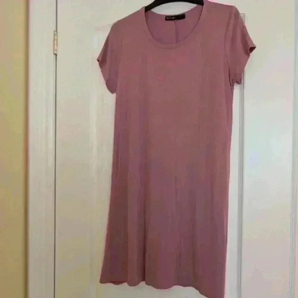 Basic pink short sleeve t shirt dress brit and  bri - Picture 6 of 9